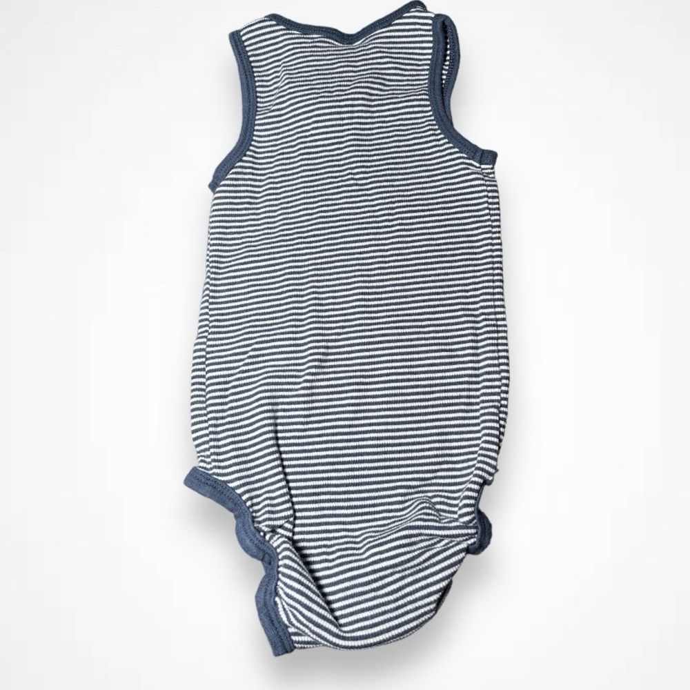 4/$20 H&M Navy Blue Striped  Onesie 2T - Picture 4 of 5